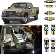 🚗 super bright 6000k white interior led lights kit for chevrolet chevy silverado/gmc sierra 1999-2006 + install tool: autogine 12 piece package logo