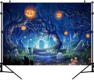 🎃 ouyida 7x5ft halloween forest scary scene pumpkin pictorial cloth photography background printed vinyl backdrop – photo studio prop tp272 logo