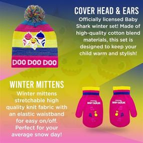 img 3 attached to Shark Winter Glove Beanie Multicolor Boys' Accessories for Cold Weather