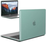 🍏 ibenzer new 2021 macbook air 13 inch case - green, for apple mac air 13 retina display with touch id logo