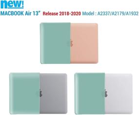 img 2 attached to 🍏 IBENZER New 2021 MacBook Air 13 inch Case - Green, for Apple Mac Air 13 Retina Display with Touch ID