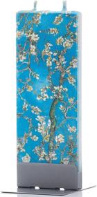img 3 attached to 🖌️ Hand-painted Flat Candle - Van Gogh Almond Blossom, Unscented, Dripless, Smokeless, Decorative, Double Wick with Metal Base - Unique Gift Idea & Home Décor Accent, Flatyz