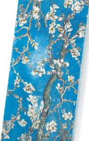img 2 attached to 🖌️ Hand-painted Flat Candle - Van Gogh Almond Blossom, Unscented, Dripless, Smokeless, Decorative, Double Wick with Metal Base - Unique Gift Idea & Home Décor Accent, Flatyz