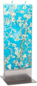 img 1 attached to 🖌️ Hand-painted Flat Candle - Van Gogh Almond Blossom, Unscented, Dripless, Smokeless, Decorative, Double Wick with Metal Base - Unique Gift Idea & Home Décor Accent, Flatyz