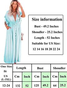 img 1 attached to Women's Clothing for Swimsuits & Cover Ups: Ruffle Sleeve Swimsuit Cardigan by Bsubseach