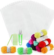 complete pllieay plastic canvas craft kit with 10 clear plastic canvas sheets, 12 vibrant acrylic yarn colors, and embroidery tools logo