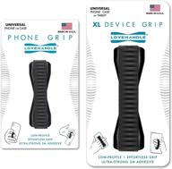 lovehandle duo grip для смартфона и планшета - черно-белый дизайн полоски, эластичный ремешок с черной основой оригинальный грип + xl грип логотип