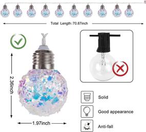 img 3 attached to 🎄 Enhance Your Holiday Ambience with MTSCE Battery Powered LED Christmas Tree Lights - Big Bulb 5.9ft 10 LED Fairy Lights for Indoor Decoration, Tree Decor, Bedroom, and Home Party