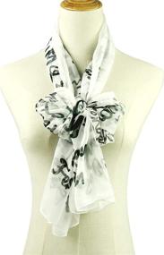 img 3 attached to Stylish and Lightweight Long Chiffon Fashion Scarf for Women - Pantonight Sheer Elegance