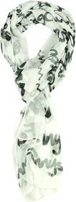 img 4 attached to Stylish and Lightweight Long Chiffon Fashion Scarf for Women - Pantonight Sheer Elegance