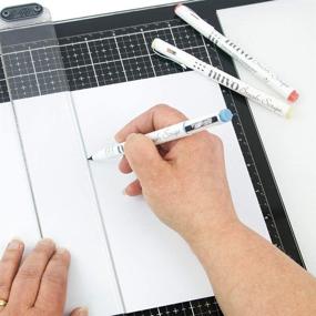 img 2 attached to 🖌️ Tim Holtz Glass Media Mat: The Ultimate Black Surface for Creativity