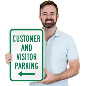 img 1 attached to Customer Visitor Parking SmartSign Aluminum