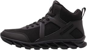 img 2 attached to BRONAX Men's High Top Leather Training Sneakers: Gym-Ready Footwear