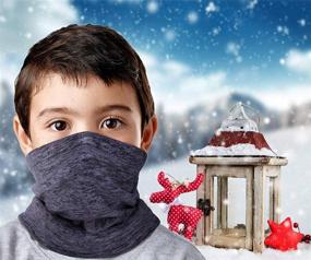 img 3 attached to 🧣 Warm and Stylish Balaclava Gaiter Scarf for Boys - Essential Winter Accessory