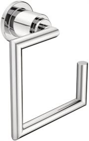 img 1 attached to 🛁 Moen YB0886CH Arris Modern Chrome Hand Towel Ring, 6.50 x 3.15 x 5.71 inches