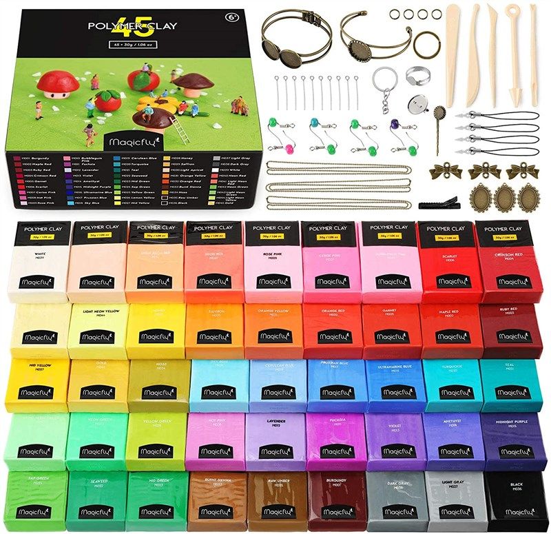 Modeling Clay Kit - 62 Colors Air Dry Magic Clay , Best Gift for Boys &  Girls Age 3-12 Year Old , DIY Molding Kids , with Sculpting Tools ,  Decoration Accessories , Kids Art Crafts