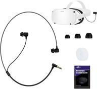 🎧 sarlar stereo in-ear headphones for oculus quest 2 with 360 degree sound, noise suppression, and left/right single sound channel logo