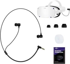 img 4 attached to 🎧 SARLAR Stereo In-Ear Headphones for Oculus Quest 2 with 360 Degree Sound, Noise Suppression, and Left/Right Single Sound Channel