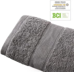 img 2 attached to Infinitee Xclusives Bath Towels Set Pack of 4 - Premium 100% Ring Spun Cotton 600 GSM - Ultra-Soft, Quick Dry & Highly Absorbent - Perfect for Daily Use, 27 x 54