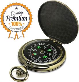 img 4 attached to Ydfagak Premium Portable Pocket Watch Flip-Open Compass for Camping and Hiking - Outdoor Navigation Tool