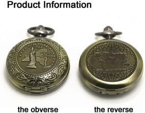 img 1 attached to Ydfagak Premium Portable Pocket Watch Flip-Open Compass for Camping and Hiking - Outdoor Navigation Tool