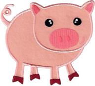 adorable patchmommy pig patch 🐷 for kids - iron on/sew on applique logo