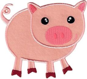 img 3 attached to Adorable PatchMommy Pig Patch 🐷 for Kids - Iron On/Sew On Applique