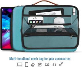 img 1 attached to 📱 12.9-13 Inch Tablet Laptop Sleeve Case, Briefcase Shoulder Bag for iPad Pro 12.9 2018-2021, MacBook Air 13 2018-2020, MacBook Pro 13 2016-2020, Surface Laptop Go, Surface Pro X/8/7/6 - A-Green