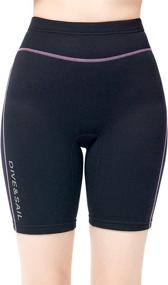 img 4 attached to 🩳 Wetsuit Pants Men: 1.5mm Neoprene Shorty Diving Pants - Stay Warm for Surfing, Diving, Snorkeling, Swimming, Scuba, Sailing, Paddling!