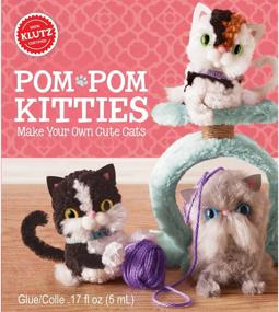 img 3 attached to 🐾 Pom Kitties by Klutz: Adorable Craft Kit for Creating Fluffy Feline Friends