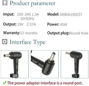 img 3 attached to 💡 High Quality Power Supply Cord: 45W 33W Laptop Charger for Asus AD883J20 X540S X540L Q302L X553M Q200E UX360C C300M E402MA Q501L Q502L R540N X200CA X541N ZenBook UX305 UX330 UX330U UX360