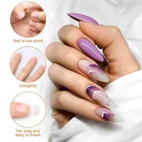 img 1 attached to «💅 Ahier Nail Forms - 200 шт. Золотые акриловые наращивание ногтей гвоздика с формой подковы - Наклейки для наращивания ногтей акрилом - Наклейки для наращивания ногтей акриловым гелем/УФ-гелем»