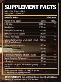 img 4 attached to 💪 B-61 порошок для предтренировочного комплекса - Повышает энергию в зале и улучшает концентрацию - Витаминный напиток для мужчин и женщин, обогащенный бета-аланином, L-цитруллином и витамином B3 - 25 порций