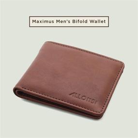 img 3 attached to 🧔 Men's Minimalist Leather Wallet Bifold - Block Card Cases, Money Organizers & Accessories