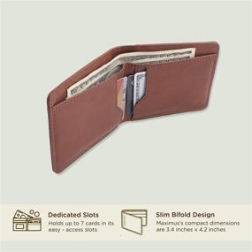 img 1 attached to 🧔 Men's Minimalist Leather Wallet Bifold - Block Card Cases, Money Organizers & Accessories