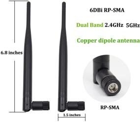 img 3 attached to 📶 Highfine 2 x 6dBi WiFi RP-SMA Antenna + 2 x 35cm U.fl/IPEX Cable: Boost Wireless Router Performance and Range