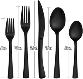 img 3 attached to 20-Piece Stainless Steel BestDin Silverware Set - Dishwasher Safe