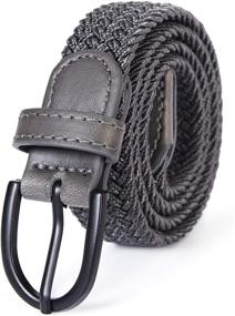 img 4 attached to 👕 Elastic X-Small Boys' Braided Belts: Stylish and Stretchy Junior Accessories