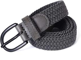 img 2 attached to 👕 Elastic X-Small Boys' Braided Belts: Stylish and Stretchy Junior Accessories