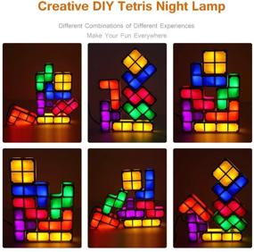 img 3 attached to 🔮 AVEKI Tangram Stackable Night Light - LED 7 Colors Interlocking Desk Lamp for Kids Teens Bedroom Home Decor - DIY Magic Blocks Puzzles Lamp - Ideal Birthday Gift (Creative Light-7)