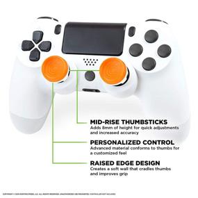 img 3 attached to 🎮 KontrolFreek Rush Performance Thumbsticks for PS4 and PS5 - 2 Mid-Rise, Concave Sticks in Orange/White