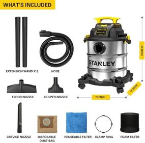 img 1 attached to Stanley Vacuum 1 Gallon Stainless Steel Horsepower: Efficient Janitorial & Sanitation Supplies