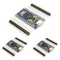 🔧 ftcblock pro micro atmega32u4 module board for arduino leonardo: 5v/16mhz, pin header, atmega328 pro mini replacement - pack of 3 logo