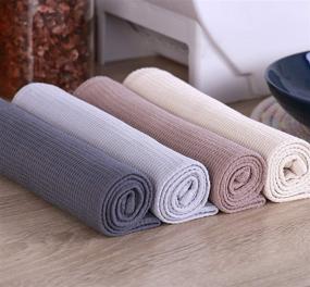 img 3 attached to 🧽 PY HOME & SPORTS 100% Cotton Waffle Weave Dish Towels Set - Super Absorbent Kitchen Hand Cloths for Drying and Cleaning (4 Pieces, 17 x 25 Inches)