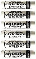 🐔 simone chickenbone's chicken poop lip balm - 100% natural, moisturizing, and original formula for dry, chapped lips - pack of 6, 0.15 oz logo