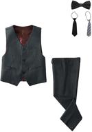 stylish sailiiny boys 5 piece suit vest pants set: formal fashion for young gentlemen logo