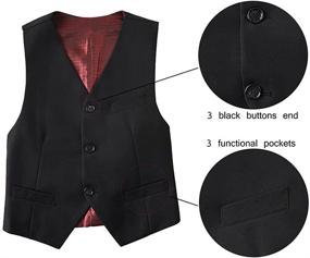 img 3 attached to Stylish SaiLiiny Boys 5 Piece Suit Vest Pants Set: Formal Fashion for Young Gentlemen