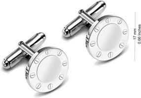 img 3 attached to LeCalla Sterling Engraved Cufflinks Grand Father