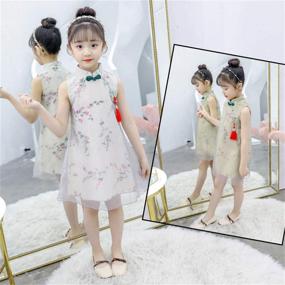 img 2 attached to Charming LittleSpring Little Girl Holiday Dress: Chinese Qipao Princess Dress for Your Fashionable Princess