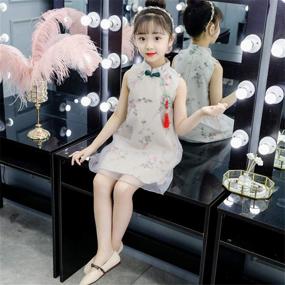 img 3 attached to Charming LittleSpring Little Girl Holiday Dress: Chinese Qipao Princess Dress for Your Fashionable Princess